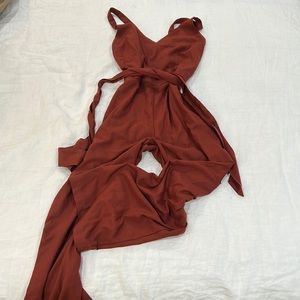 Abercrombie Rust Coral Jumpsuit
